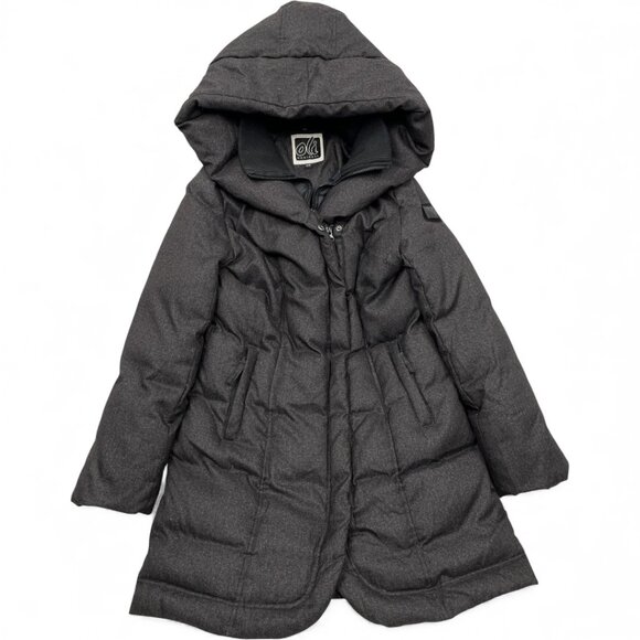 Oli Montreal Hooded Black Down Winter Coat Jacket Parka Women's Medium - Picture 3 of 12